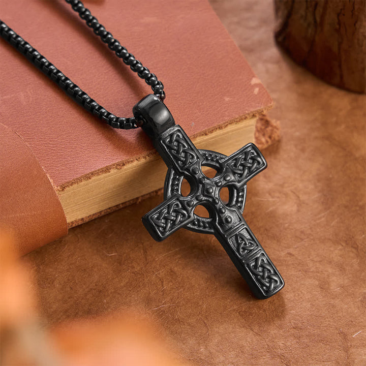 FREE Today: Vintage Celtic Knot Cross Pendant Necklace: Emblem of Enduring Gentle Shelter - Black - image 11