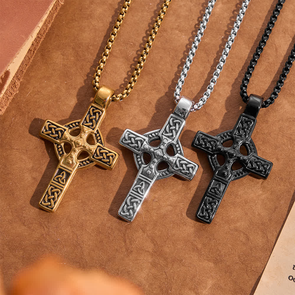 FREE Today: Vintage Celtic Knot Cross Pendant Necklace: Emblem of Enduring Gentle Shelter - image 0