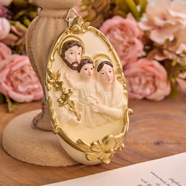 Christianartworkshop Classic Holy Family Holy Water Font Wall Decor: Token of Sacred Comfort - Yellow - image 4