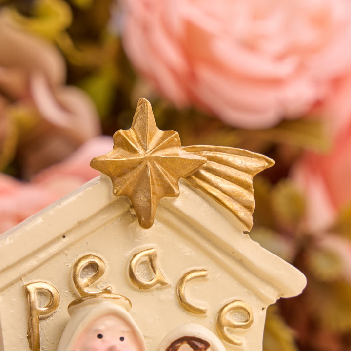 Christianartworkshop House‑Shaped Holy Family Desktop Ornament: Token of Gentle Family Blessings - image 3