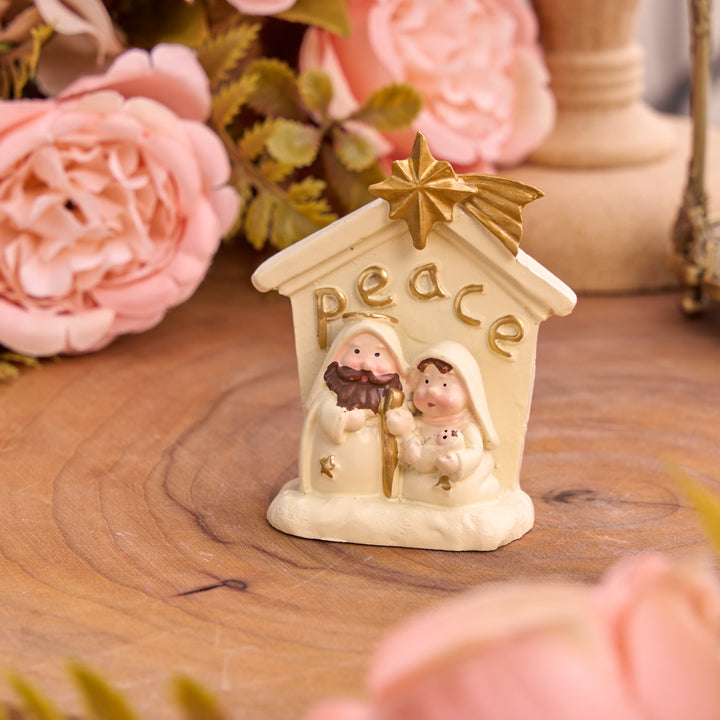Christianartworkshop House‑Shaped Holy Family Desktop Ornament: Token of Gentle Family Blessings - image 2