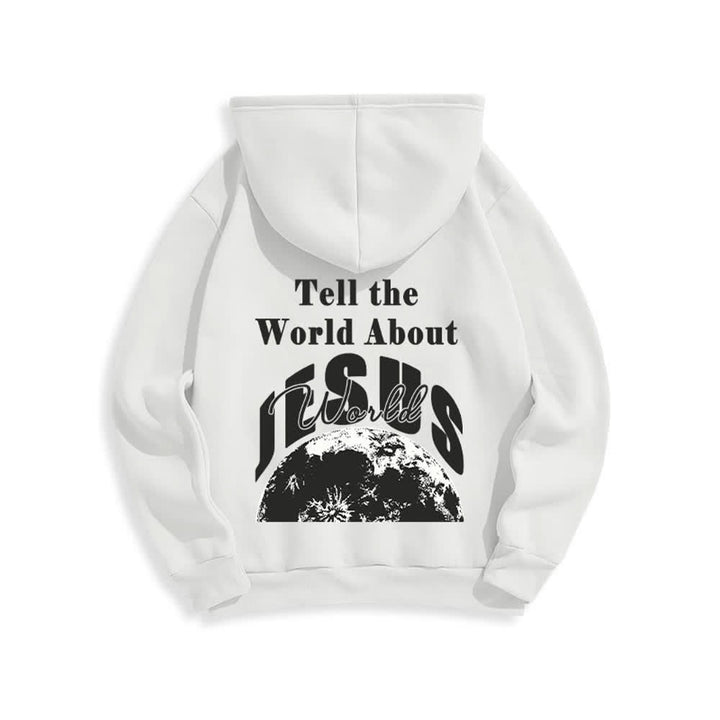 Christianartworkshop Tell The World About Jesus Fleece Lined Pullover Hoodie - image 4