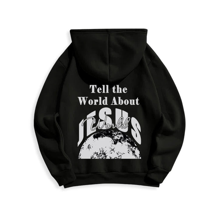 Christianartworkshop Tell The World About Jesus Fleece Lined Pullover Hoodie - image 7