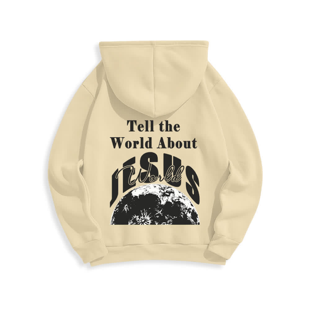 Christianartworkshop Tell The World About Jesus Fleece Lined Pullover Hoodie - image 16
