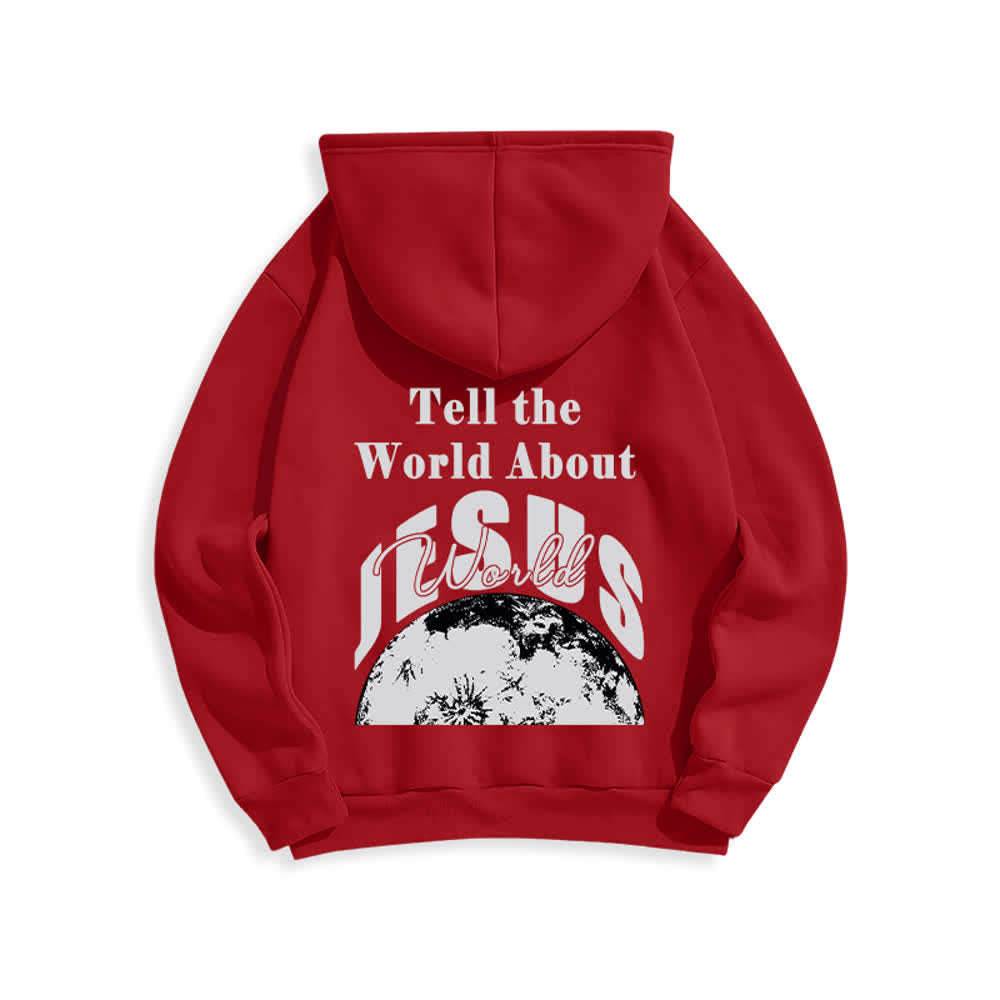 Christianartworkshop Tell The World About Jesus Fleece Lined Pullover Hoodie - image 19