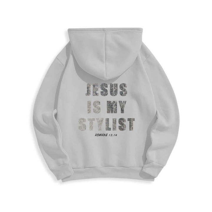 Christianartworkshop Jesus Is My Stylist Romans 13:14 Oversized Pullover Hoodie - image 13