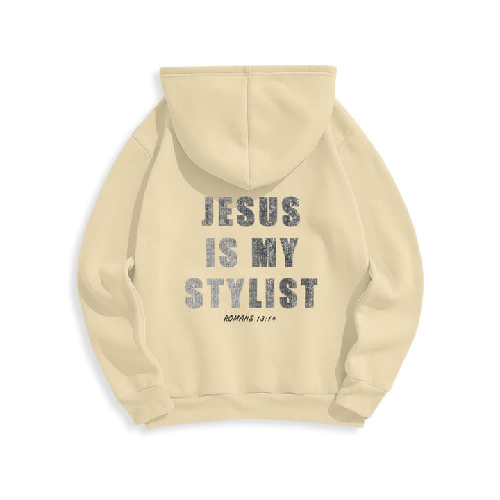 Christianartworkshop Jesus Is My Stylist Romans 13:14 Oversized Pullover Hoodie - image 10