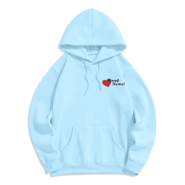 Christianartworkshop Jesus Loves You Good News Fleece Pullover Hoodie - image 5