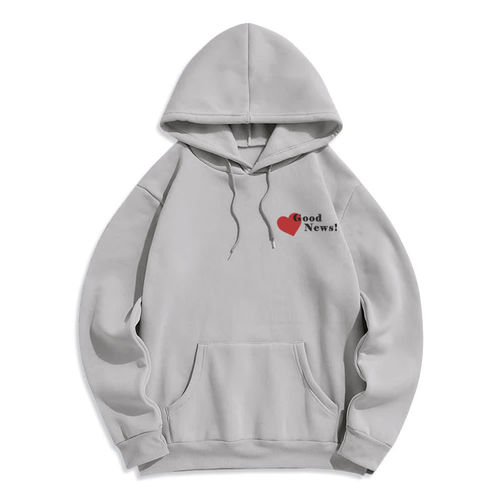 Christianartworkshop Jesus Loves You Good News Fleece Pullover Hoodie - image 14