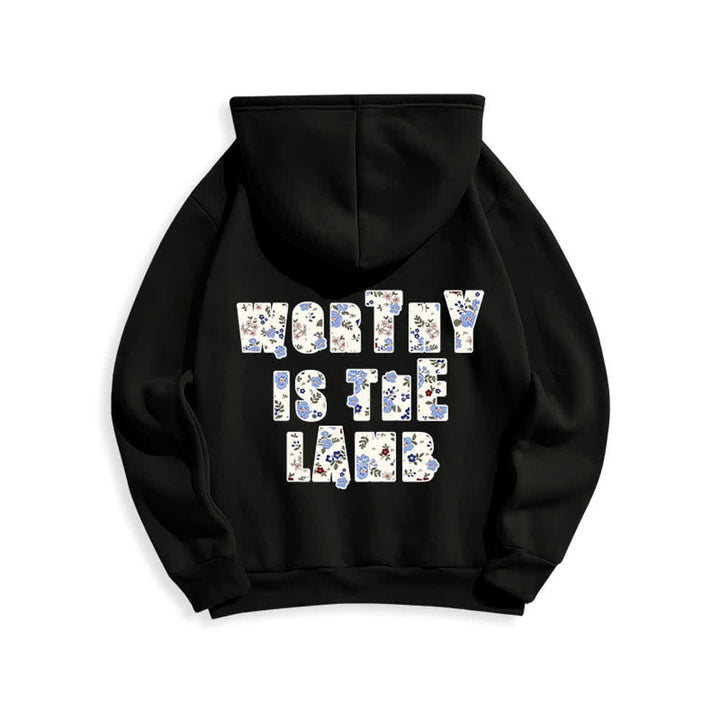 Christianartworkshop Floral Cross Patch Oversized Fleece Lined Hoodie - image 13