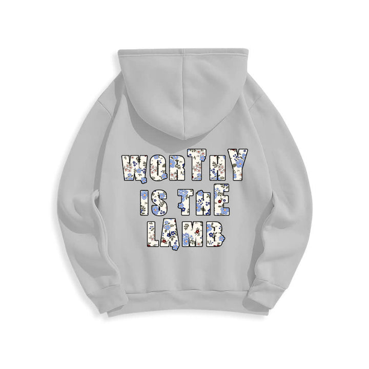 Christianartworkshop Floral Cross Patch Oversized Fleece Lined Hoodie - image 10
