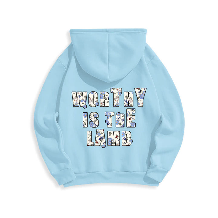 Christianartworkshop Floral Cross Patch Oversized Fleece Lined Hoodie - image 19