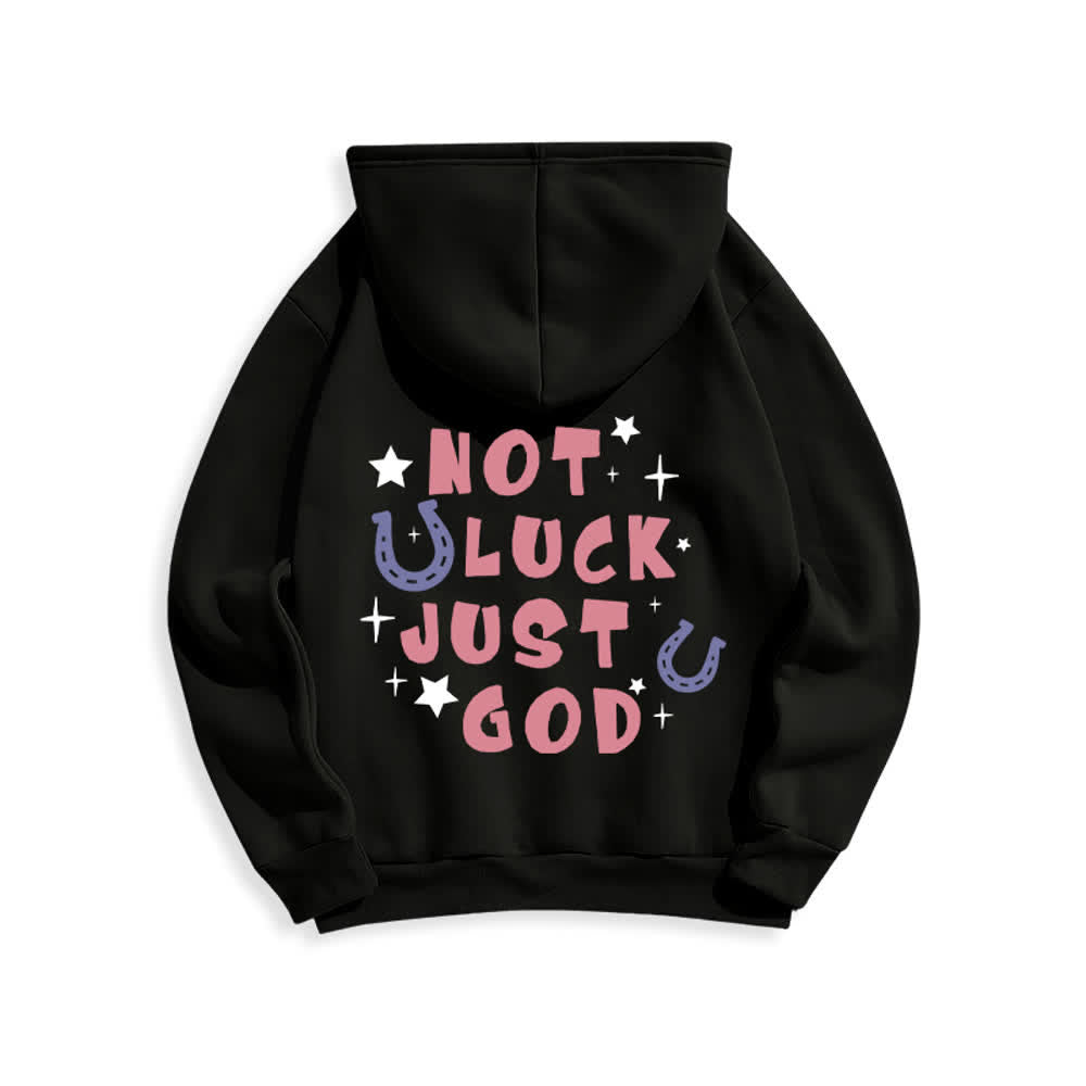 Christianartworkshop Not Luck Just God Fleece Lined Graphic Hoodie - image 7