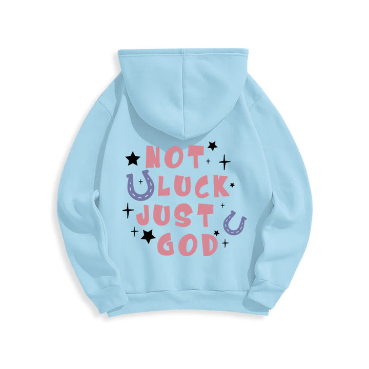 Christianartworkshop Not Luck Just God Fleece Lined Graphic Hoodie - image 1