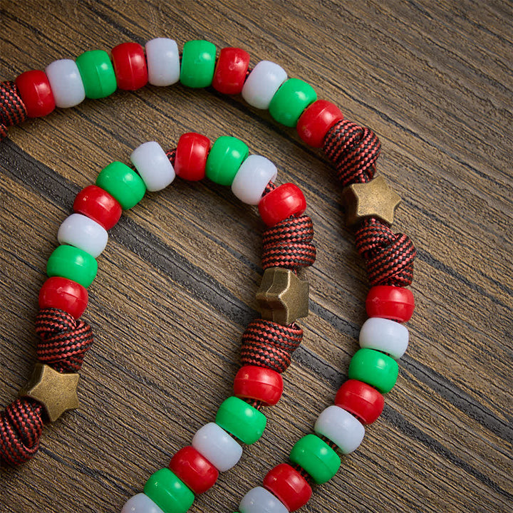 Christianartworkshop Christmas‑Toned Bead‑Cord Rosary With Holy Spirit Medallion: Emblem of Warm Heavenly Grace - image 6
