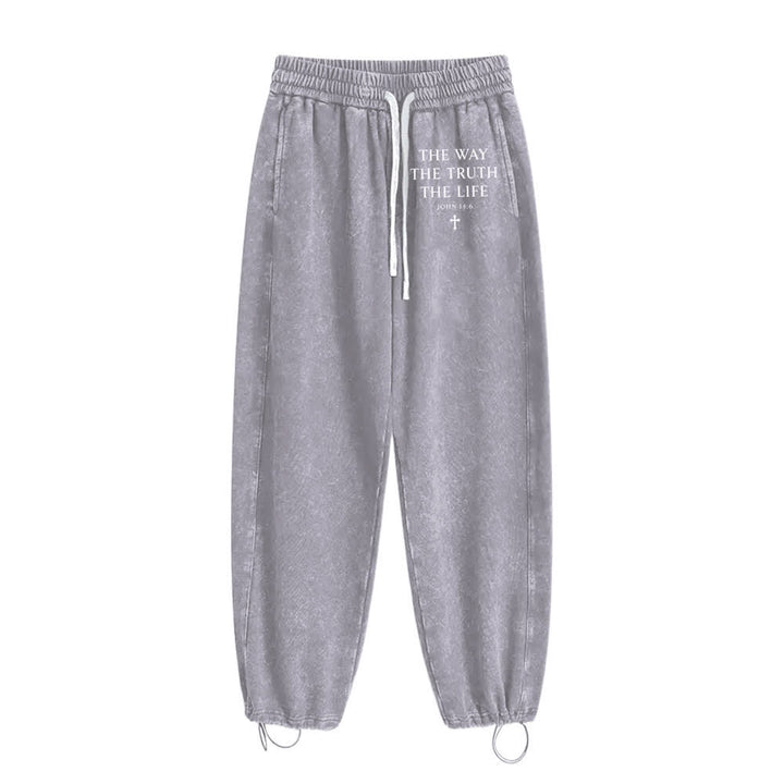 Christianartworkshop The Way The Truth The Life Washed Sweatpants - image 11