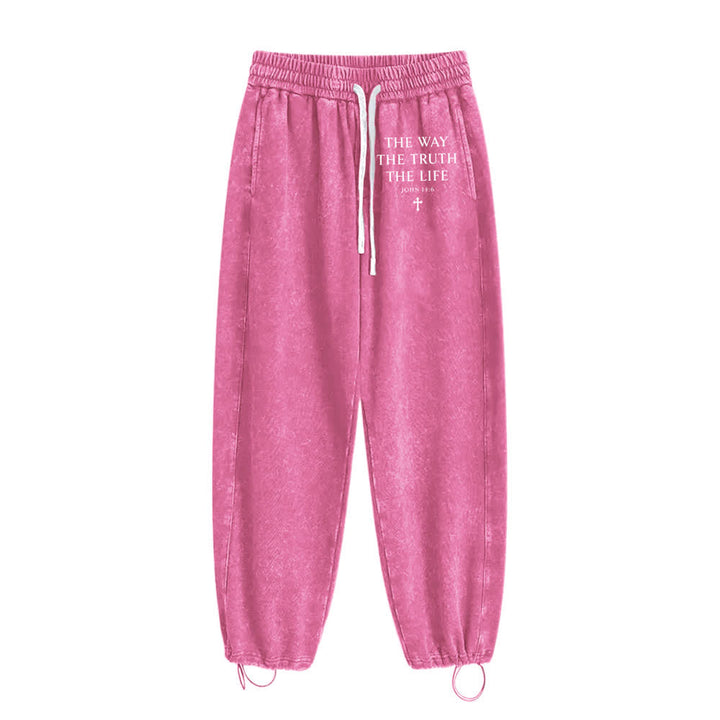 Christianartworkshop The Way The Truth The Life Washed Sweatpants - image 19