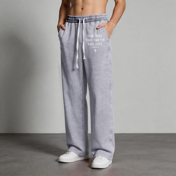 Christianartworkshop The Way The Truth The Life Washed Sweatpants - image 12