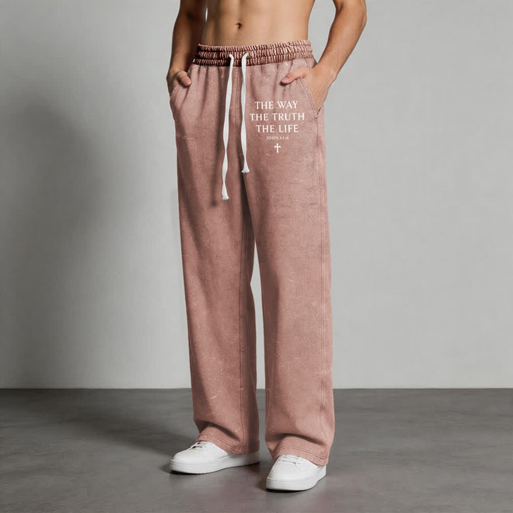 Christianartworkshop The Way The Truth The Life Washed Sweatpants - image 1