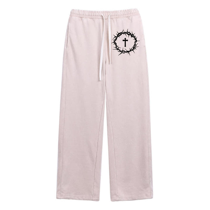 Christianartworkshop Thorn Cross Relaxed Fit Washed Sweatpants - image 0