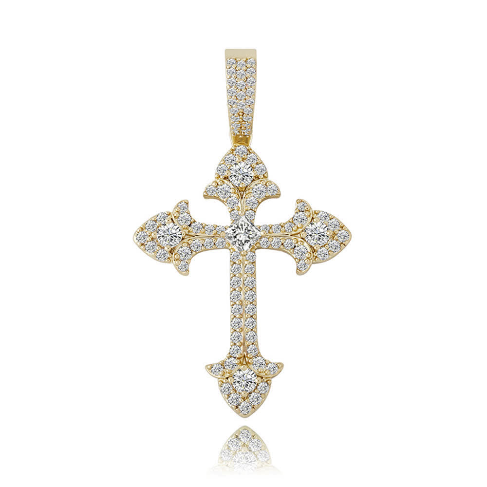 Christianartworkshop Sparkling Pavé‑Set Cross Pendant Necklace: Token Of Noble Divine Shelter - image 7