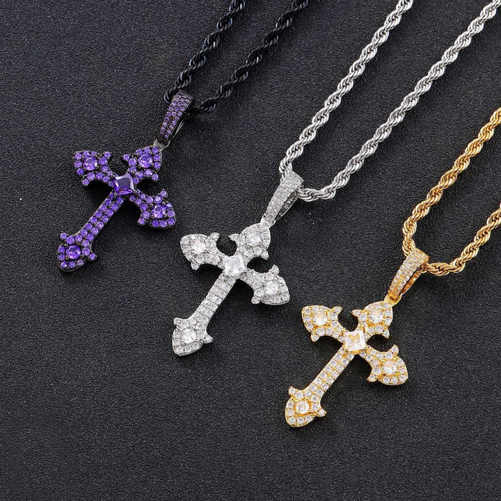 Christianartworkshop Sparkling Pavé‑Set Cross Pendant Necklace: Token Of Noble Divine Shelter - image 2