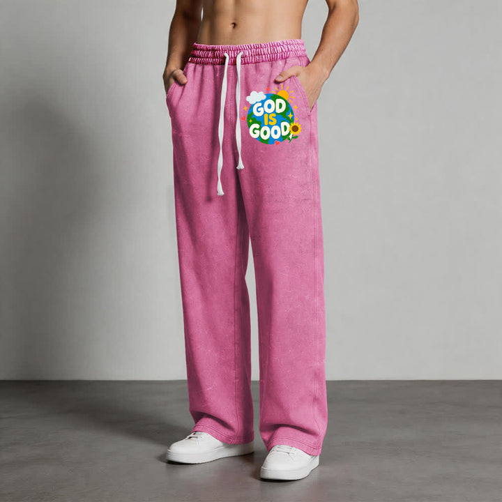 Christianartworkshop God Is Good Sunflower Statement Washed Sweatpants - image 16