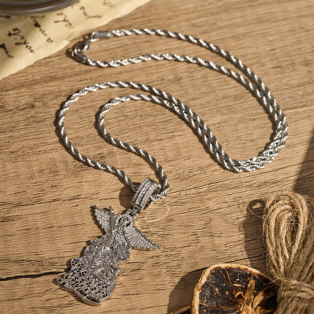 Christianartworkshop Intricate Jeweled St. Michael Pendant Necklace: Token Of Noble Divine Triumph - image 3