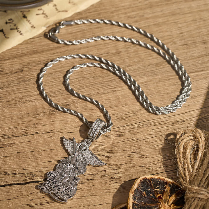 Christianartworkshop Intricate Jeweled St. Michael Pendant Necklace: Token Of Noble Divine Triumph - image 3