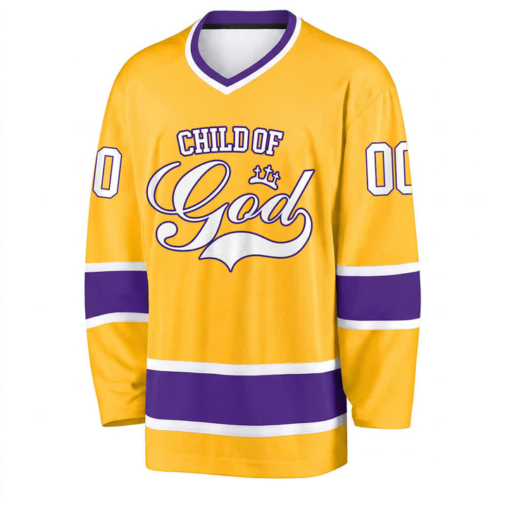 Christianartworkshop Child Of God Print Faith Statement Name & Number Customized Hockey Jersey - image 13