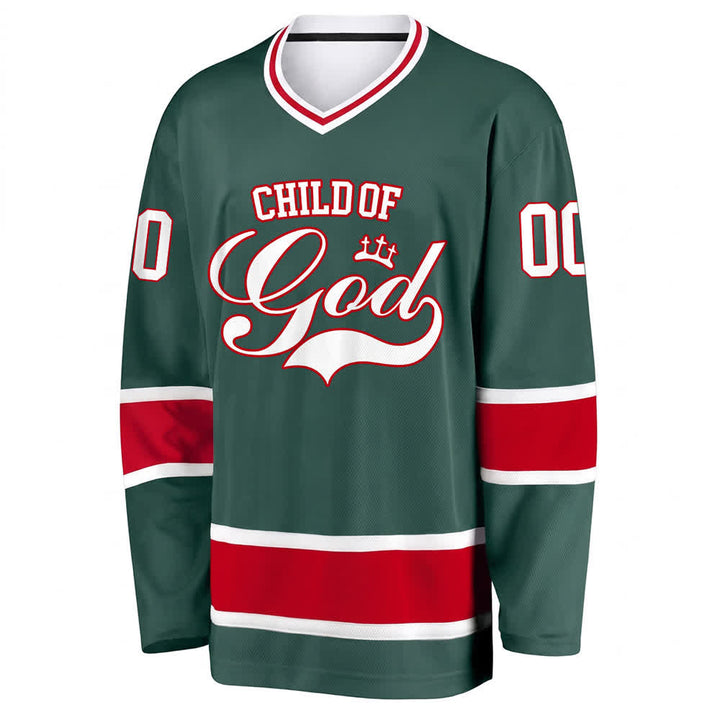 Christianartworkshop Child Of God Print Faith Statement Name & Number Customized Hockey Jersey - image 23