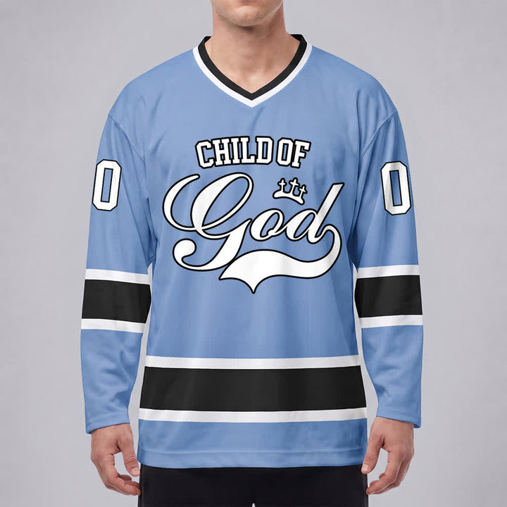 Christianartworkshop Child Of God Print Faith Statement Name & Number Customized Hockey Jersey - image 26