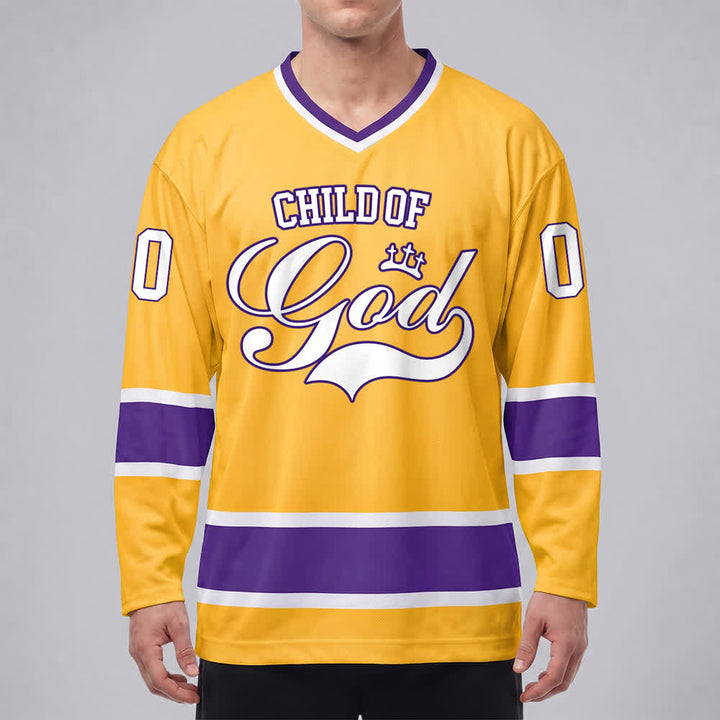Christianartworkshop Child Of God Print Faith Statement Name & Number Customized Hockey Jersey - image 11