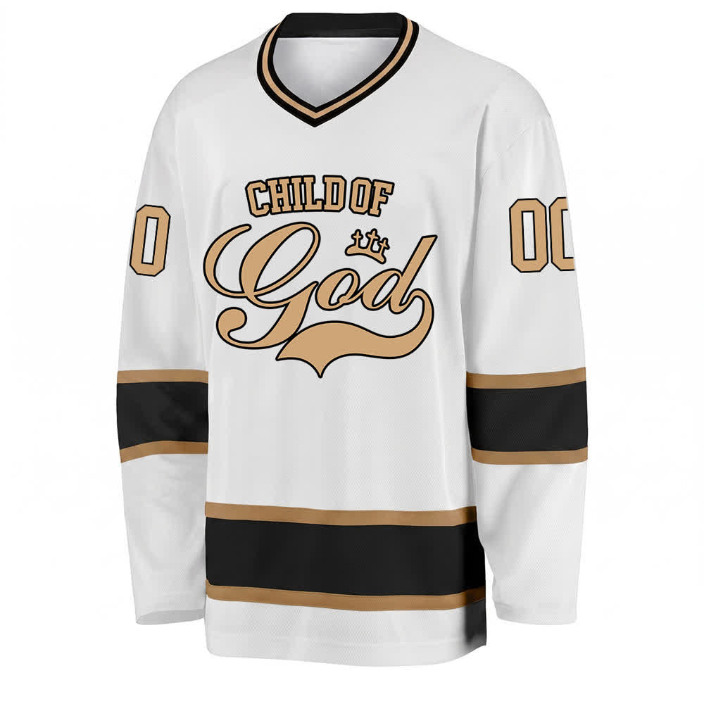 Christianartworkshop Child Of God Print Faith Statement Name & Number Customized Hockey Jersey - image 1