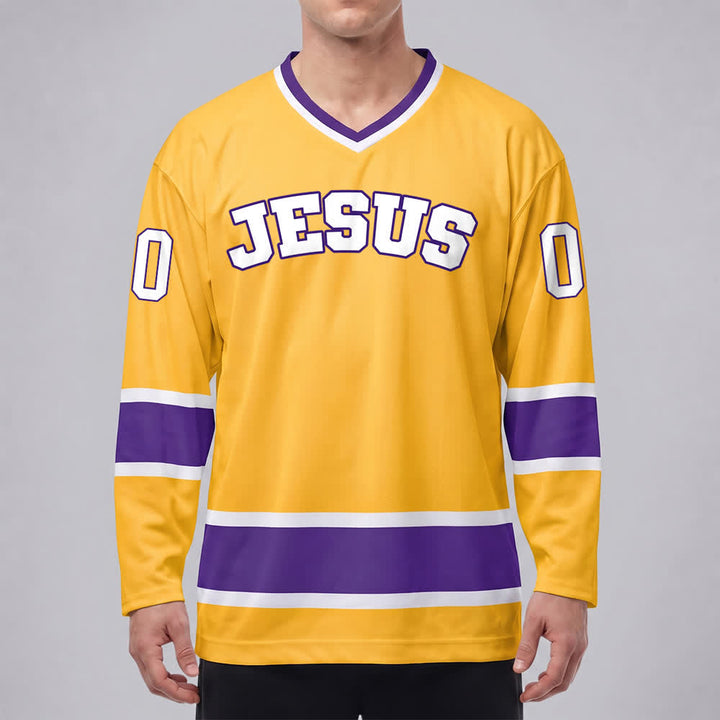 Christianartworkshop Bold JESUS Faith Statement Name & Number Customized Hockey Jersey - image 13