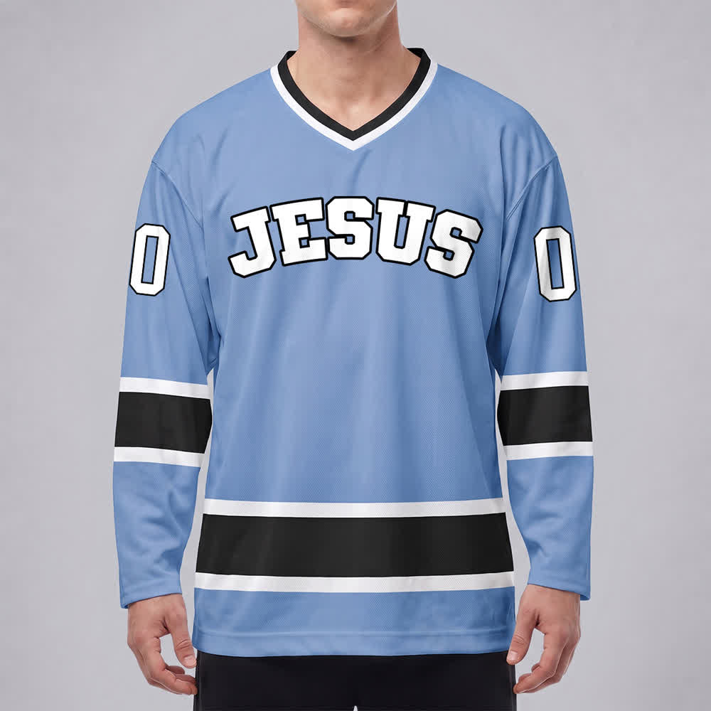 Christianartworkshop Bold JESUS Faith Statement Name & Number Customized Hockey Jersey - image 18