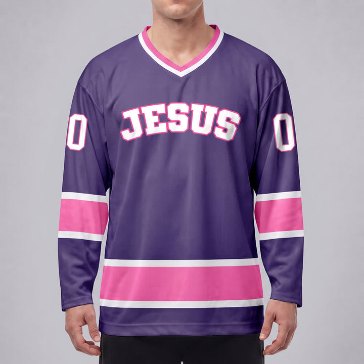 Christianartworkshop Bold JESUS Faith Statement Name & Number Customized Hockey Jersey - image 33