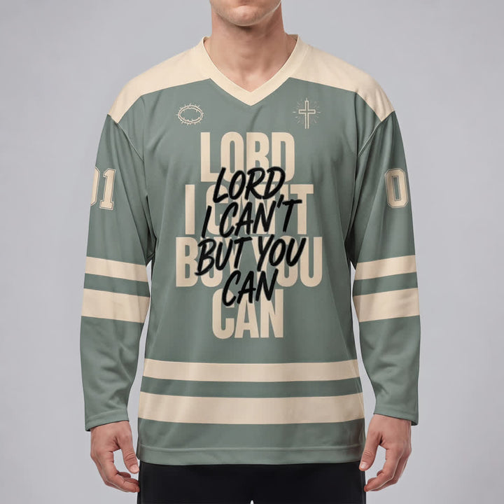 Christianartworkshop Lord I Can't But You Can Streetwear Hockey Jersey - image 3