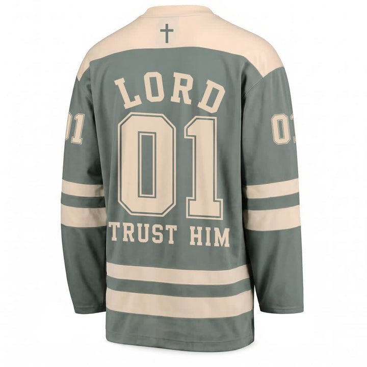 Christianartworkshop Lord I Can't But You Can Streetwear Hockey Jersey - image 2