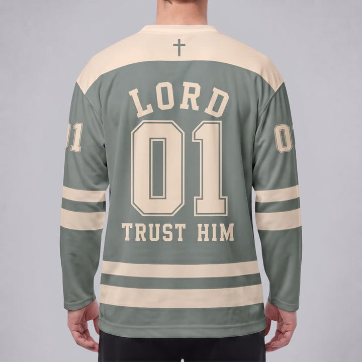 Christianartworkshop Lord I Can't But You Can Streetwear Hockey Jersey - image 4