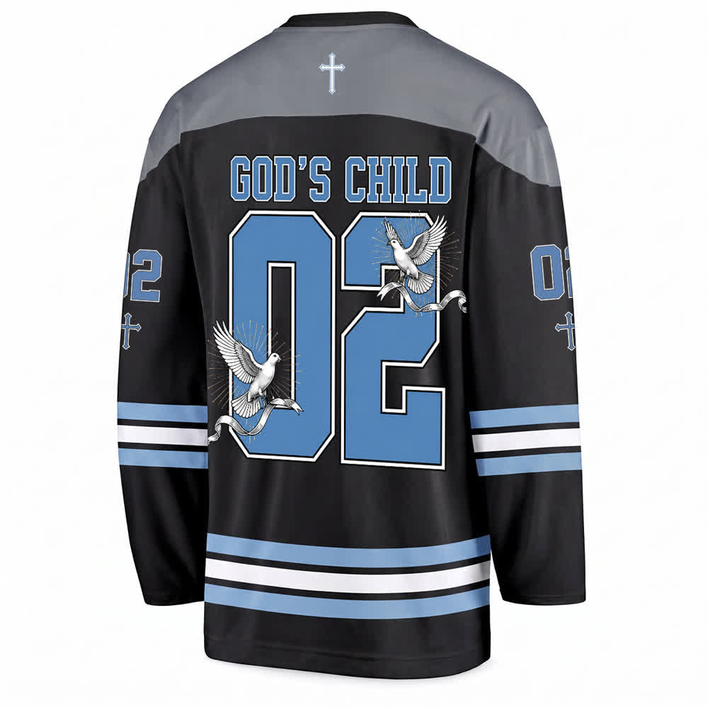 Christianartworkshop God's Child 02 Grace Dove Long Sleeve Hockey Jersey - image 2