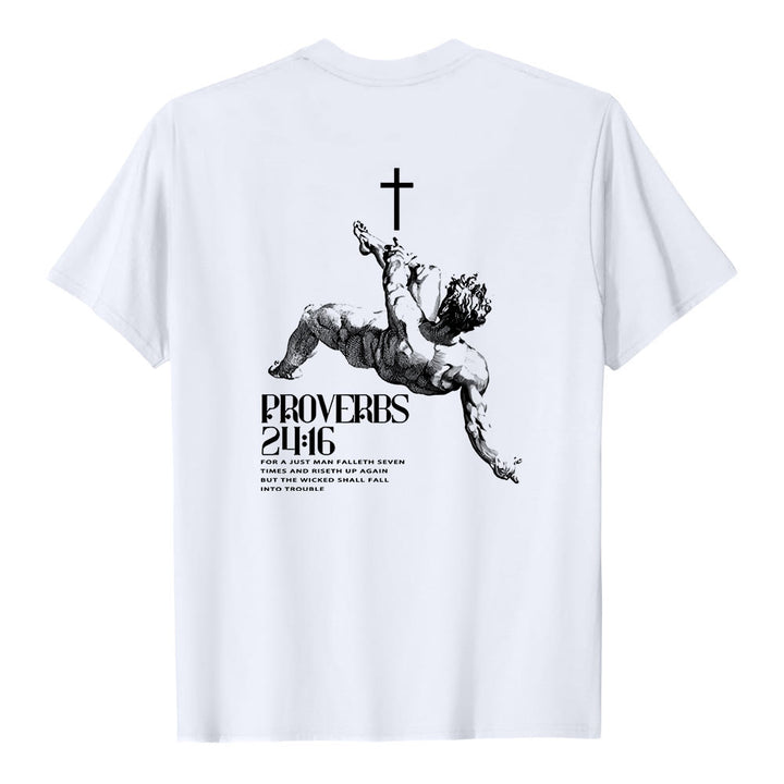 Christianartworkshop Proverbs 24:16' Christian T-Shirt - image 4
