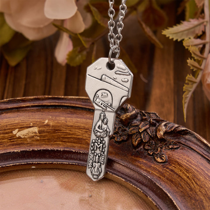 Christianartworkshop Ornate Relief St. Christopher Charm Key Necklace: Sign Of Abiding Divine Safeguard - image 3