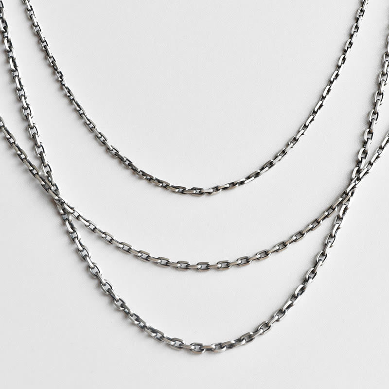 Christianartworkshop Vintage IESUSU‑Marked Cable Chain Necklace: Emblem Of Sacred Devotion - image 1