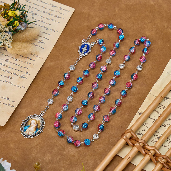 Christianartworkshop Ornate Filigree Our Lady Rosary: Emblem Of Gentle Maternal Blessing - Our Lady - image 0