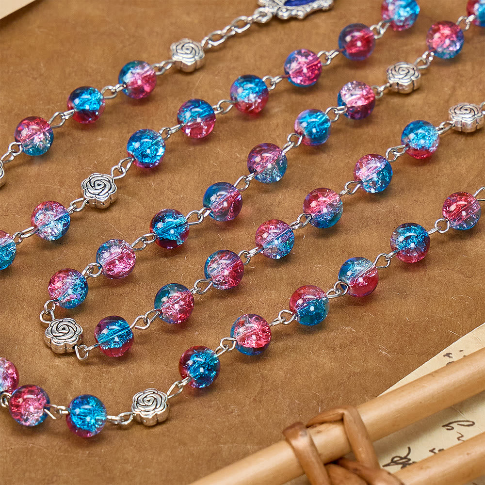 Christianartworkshop Ornate Filigree Our Lady Rosary: Emblem Of Gentle Maternal Blessing - image 2