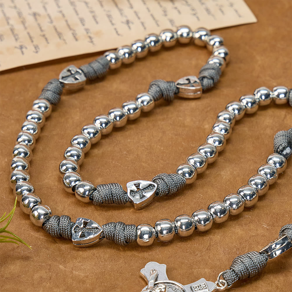 Christianartworkshop Sturdy Paracord Rosary With Sculpted Crucifix: Totem Of Abiding Divine Fortification - image 12