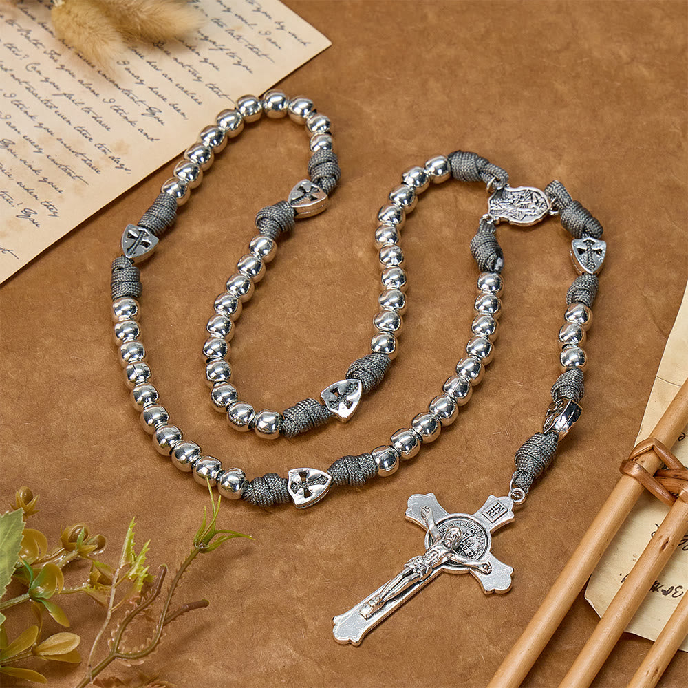 Christianartworkshop Sturdy Paracord Rosary With Sculpted Crucifix: Totem Of Abiding Divine Fortification - image 11