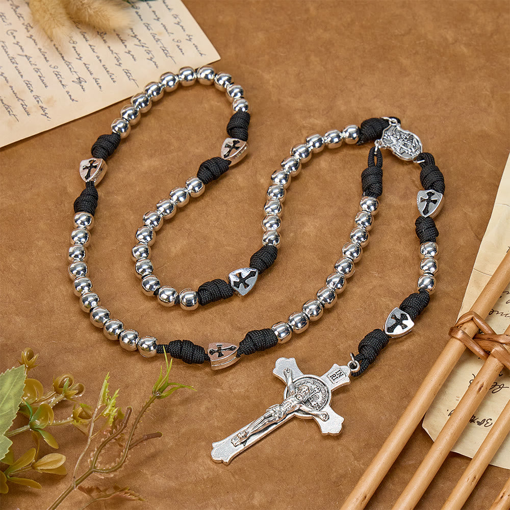 Christianartworkshop Sturdy Paracord Rosary With Sculpted Crucifix: Totem Of Abiding Divine Fortification - image 6