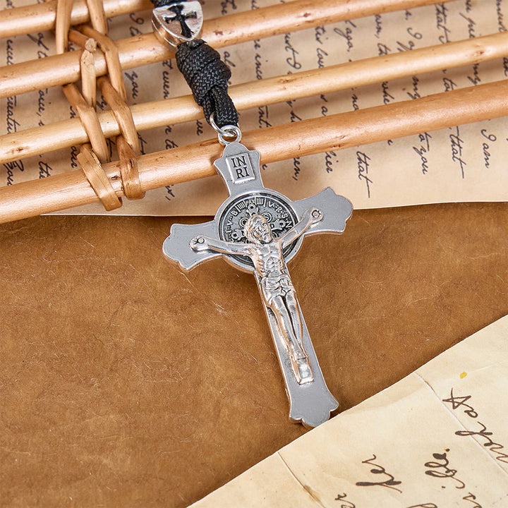 Christianartworkshop Sturdy Paracord Rosary With Sculpted Crucifix: Totem Of Abiding Divine Fortification - image 9